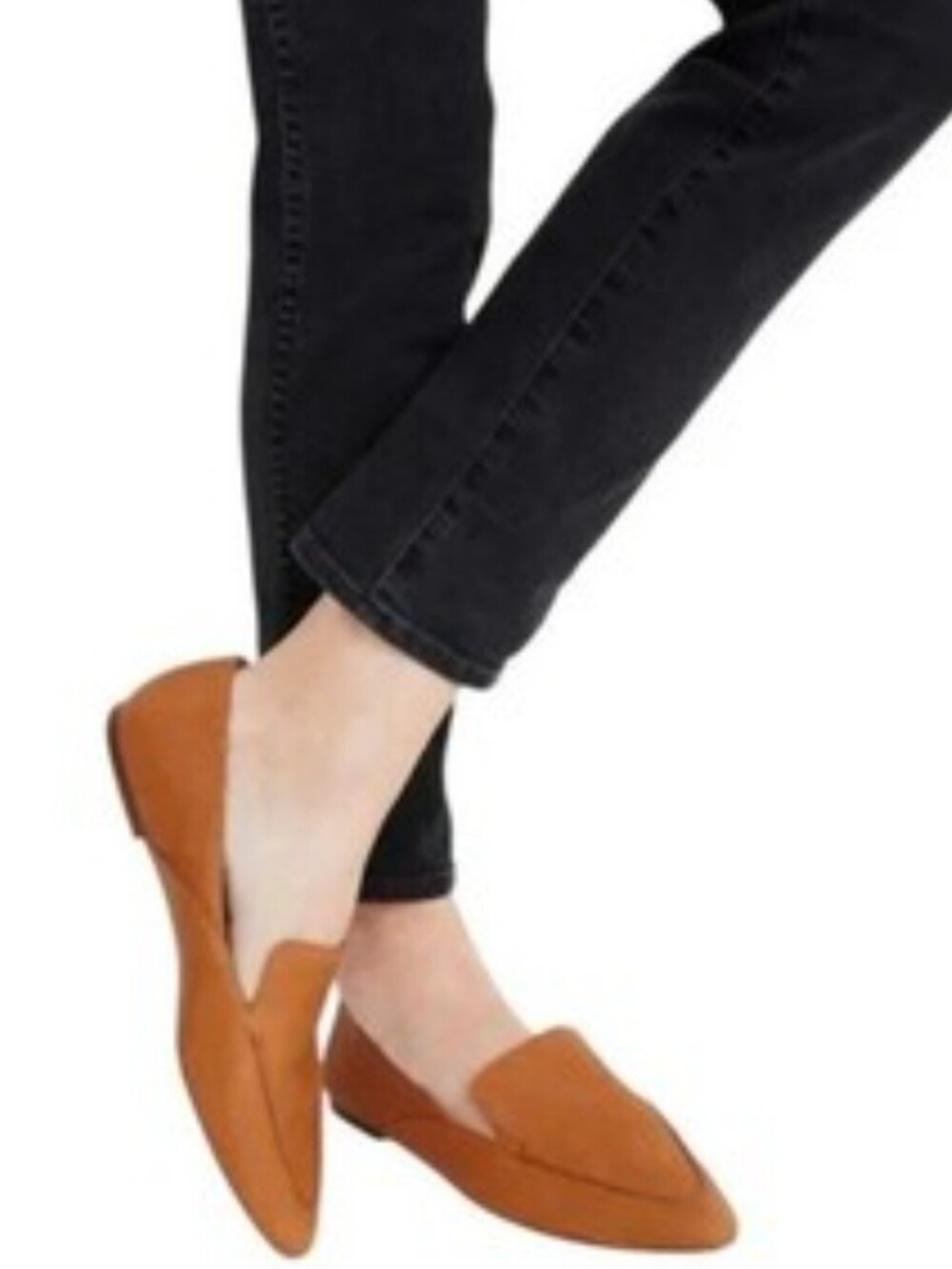 Madewell Loafer Flats Amber Tan Leather Point Toe